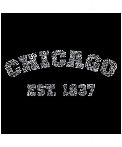 Men's Premium Word Art T-Shirt - Chicago 1837 Black $23.84 T-Shirts