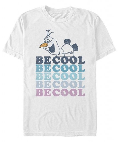 Men's Olaf Be Cool Short Sleeve Crew T-shirt White $20.29 T-Shirts