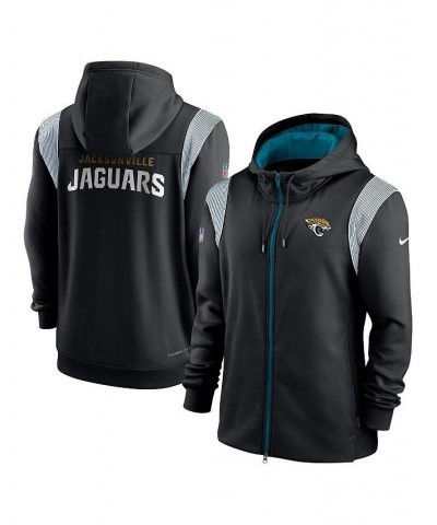 Men's Black Jacksonville Jaguars Performance Sideline Lockup Full-Zip Hoodie $47.25 Sweatshirt