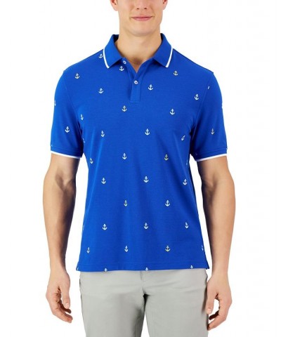 Men's Easy Anchor Polo Blue $16.09 Polo Shirts