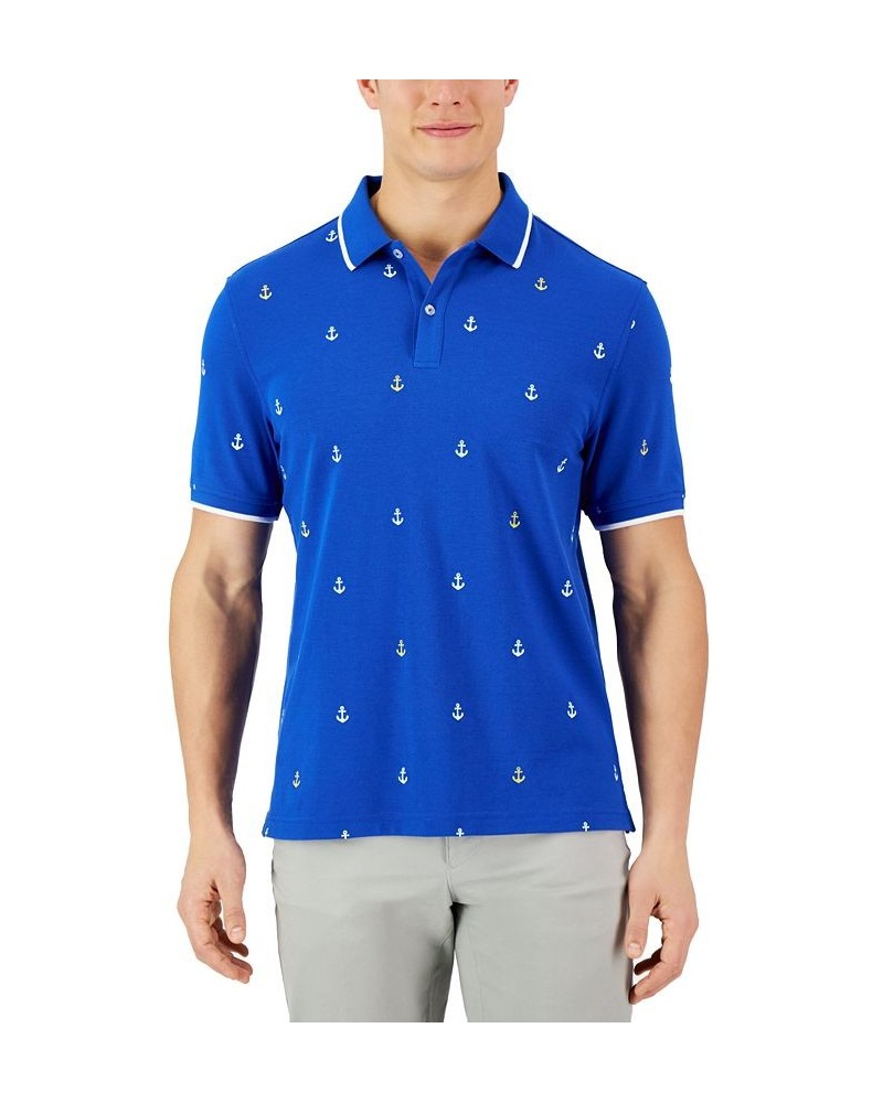 Men's Easy Anchor Polo Blue $16.09 Polo Shirts