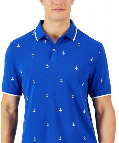 Men's Easy Anchor Polo Blue $16.09 Polo Shirts