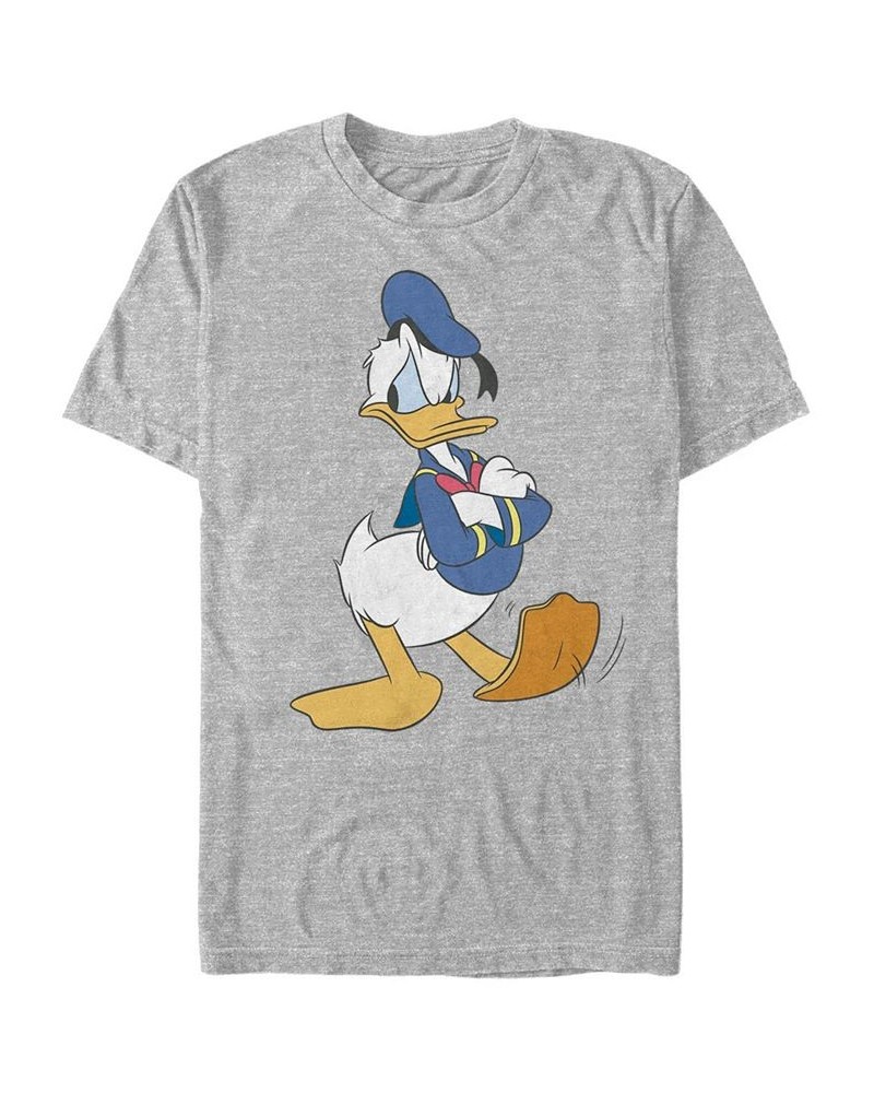 Men's Traditional Donald Short Sleeve T-Shirt Gray $18.54 T-Shirts