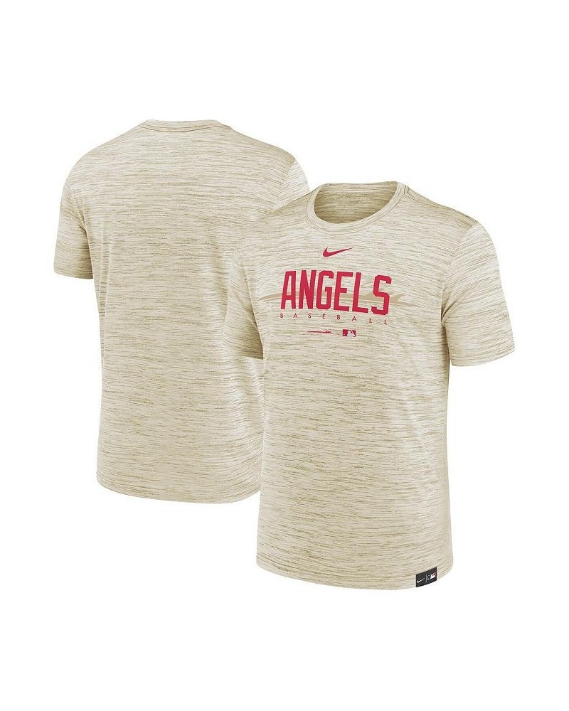 Men's Cream Los Angeles Angels City Connect Velocity Practice Performance T-shirt $23.00 T-Shirts