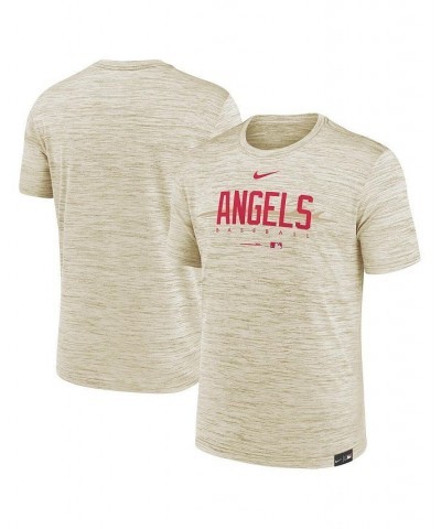 Men's Cream Los Angeles Angels City Connect Velocity Practice Performance T-shirt $23.00 T-Shirts