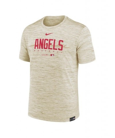 Men's Cream Los Angeles Angels City Connect Velocity Practice Performance T-shirt $23.00 T-Shirts