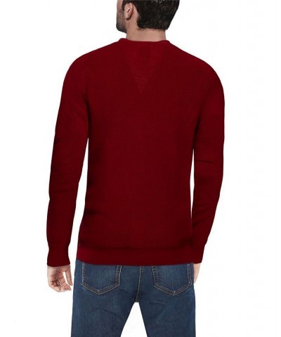 Men's Basic Ribbed Cardigan Red $28.49 Sweaters