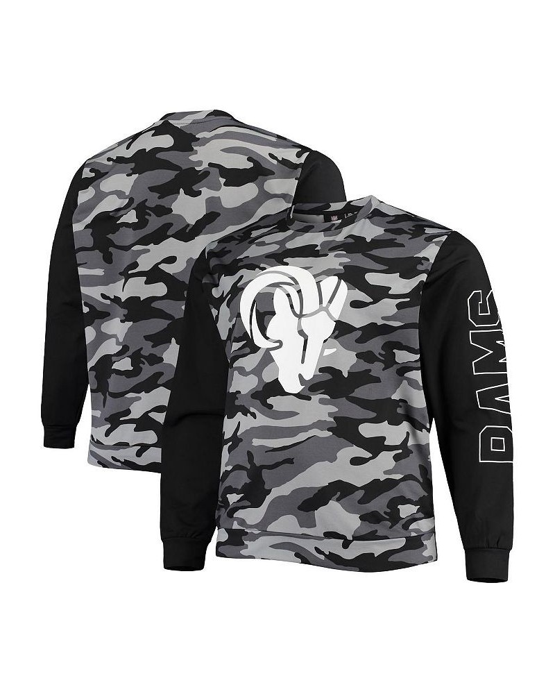 Men's Black Los Angeles Rams Camo Long Sleeve T-shirt $31.89 T-Shirts