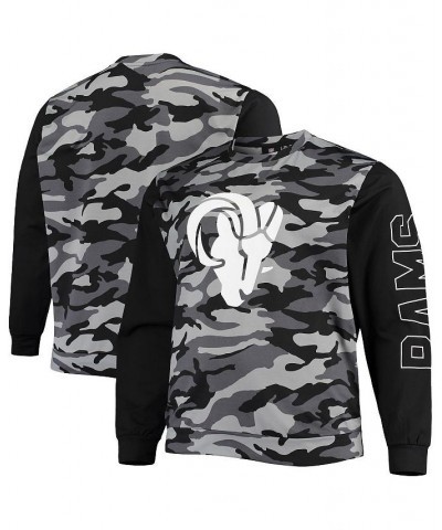 Men's Black Los Angeles Rams Camo Long Sleeve T-shirt $31.89 T-Shirts