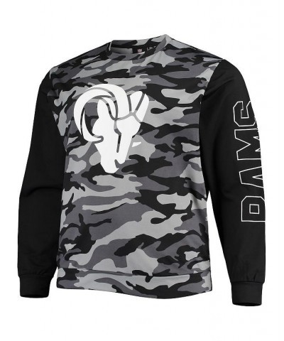 Men's Black Los Angeles Rams Camo Long Sleeve T-shirt $31.89 T-Shirts