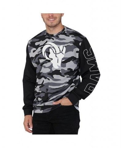 Men's Black Los Angeles Rams Camo Long Sleeve T-shirt $31.89 T-Shirts