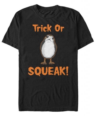 Star Wars Men's Porg Trick or Squeak Short Sleeve T-Shirt Black $15.75 T-Shirts