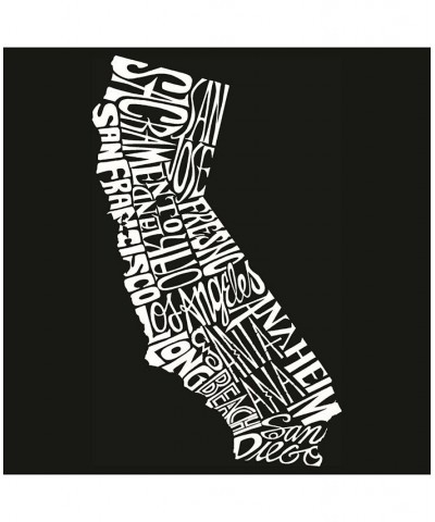 Men's Word Art T-Shirt - California State Black $14.00 T-Shirts