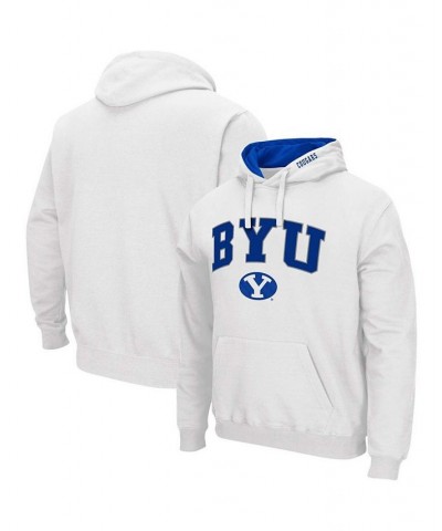 Men's White BYU Cougars Arch Logo 3.0 Pullover Hoodie $25.80 Sweatshirt