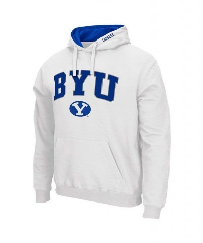 Men's White BYU Cougars Arch Logo 3.0 Pullover Hoodie $25.80 Sweatshirt