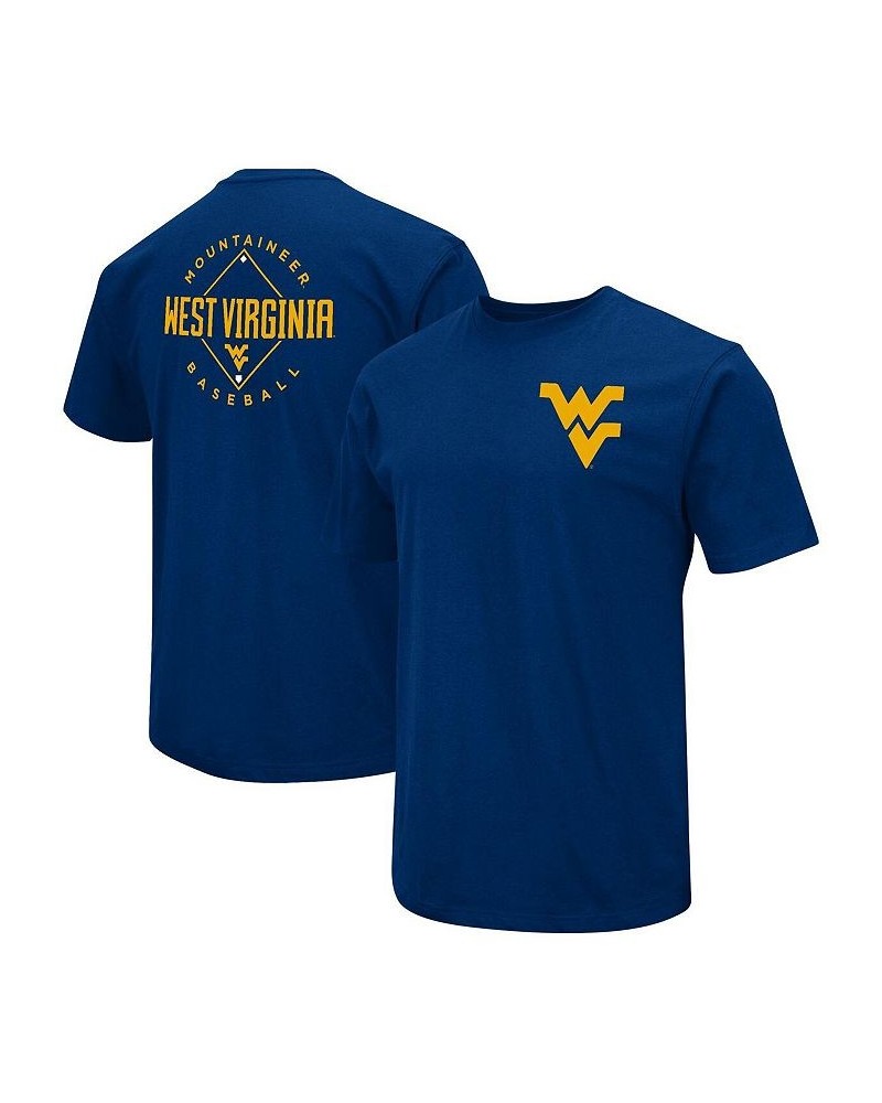 Men's Navy West Virginia Mountaineers Baseball On-Deck 2-Hit T-shirt $20.00 T-Shirts