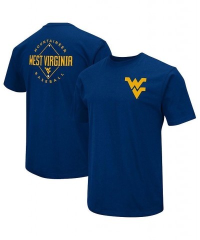 Men's Navy West Virginia Mountaineers Baseball On-Deck 2-Hit T-shirt $20.00 T-Shirts