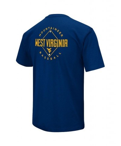 Men's Navy West Virginia Mountaineers Baseball On-Deck 2-Hit T-shirt $20.00 T-Shirts