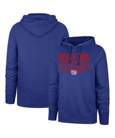 Men's Royal New York Giants Box Out Headline Pullover Hoodie $40.80 Sweatshirt