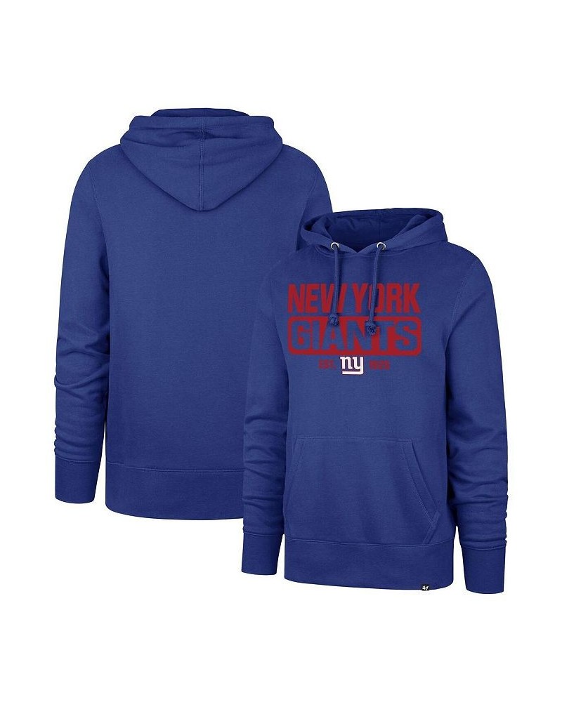 Men's Royal New York Giants Box Out Headline Pullover Hoodie $40.80 Sweatshirt