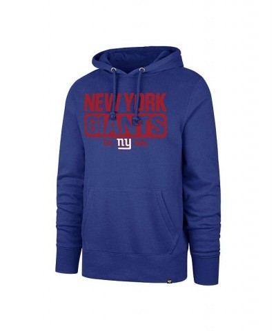 Men's Royal New York Giants Box Out Headline Pullover Hoodie $40.80 Sweatshirt