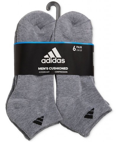 Men's Cushioned Athletic 6-Pack Low Cut Socks Gray $13.19 Socks