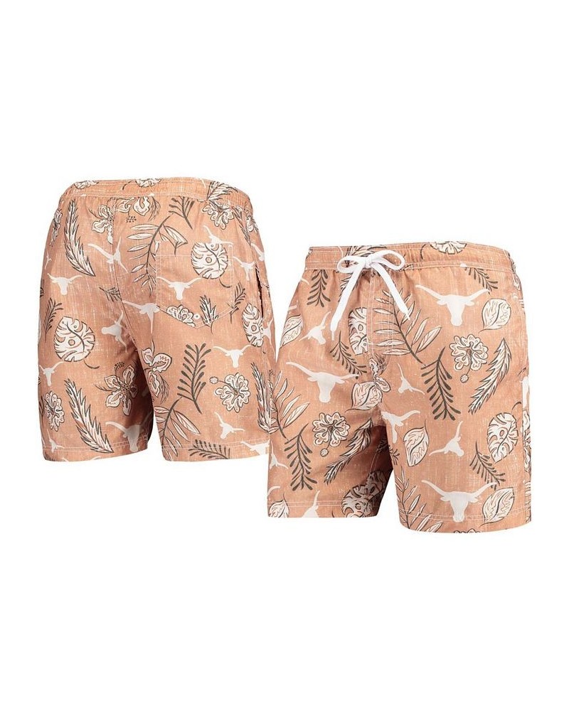 Men's Texas Orange Texas Longhorns Vintage-Like Floral Swim Trunks $33.60 Swimsuits