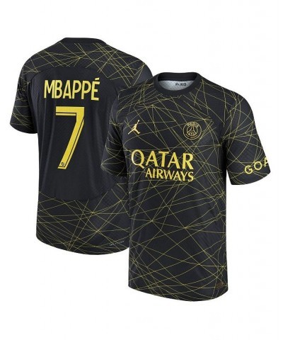 Men's Brand Kylian Mbappe Black Paris Saint-Germain 2022/23 Fourth Vapor Match Authentic Player Jersey $81.70 Jersey