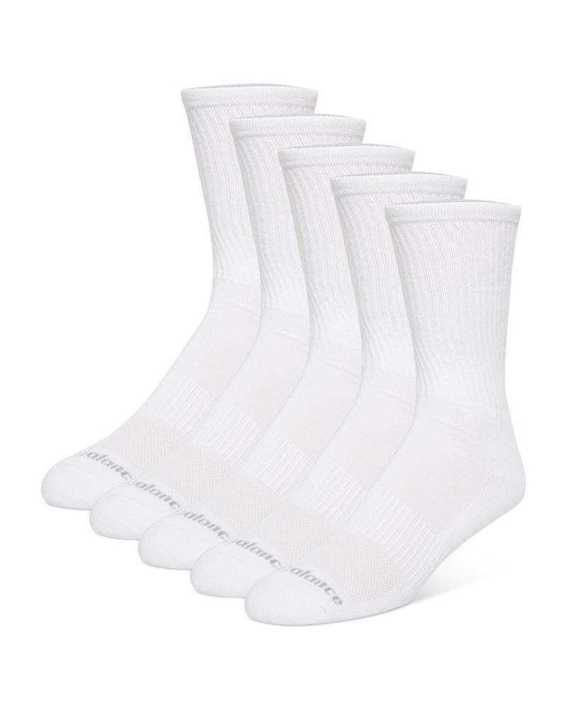 Men's 5-Pk. Athletic Crew Socks White $13.10 Socks