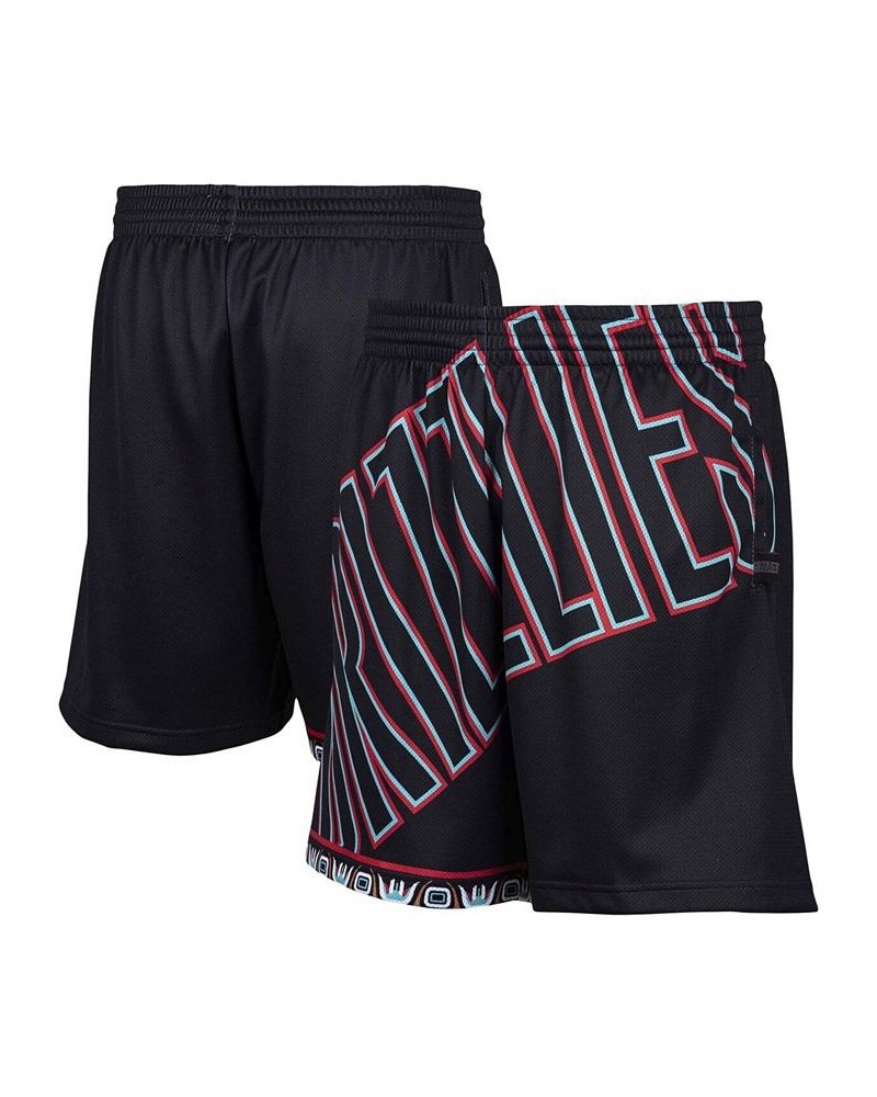 Men's Black Vancouver Grizzlies Hardwood Classics Big Face 2.0 Shorts $36.00 Shorts