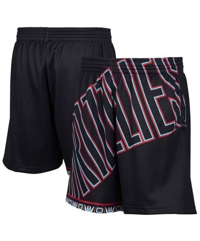 Men's Black Vancouver Grizzlies Hardwood Classics Big Face 2.0 Shorts $36.00 Shorts