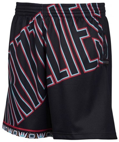 Men's Black Vancouver Grizzlies Hardwood Classics Big Face 2.0 Shorts $36.00 Shorts