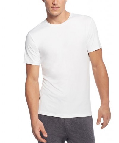 Men's Cool Ultra-Soft Light Weight Crew-Neck Sleep T-Shirt White $10.75 Pajama