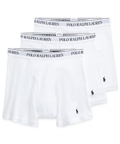 Men's 3-Pk. Classic Cotton Boxer Briefs White $33.00 Underwear