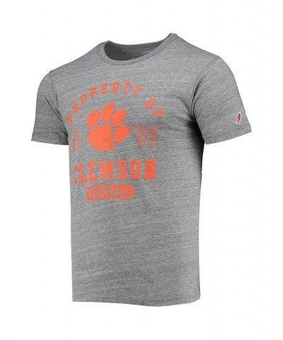 Men's Heathered Gray Clemson Tigers Hail Mary Football Victory Falls Tri-Blend T-shirt $25.19 T-Shirts