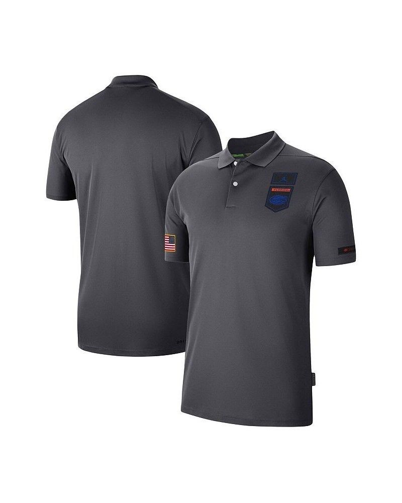 Men's Brand Anthracite Florida Gators Victory Military-Inspired Appreciation Performance Polo Shirt $35.10 Polo Shirts