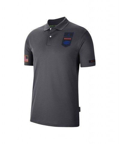 Men's Brand Anthracite Florida Gators Victory Military-Inspired Appreciation Performance Polo Shirt $35.10 Polo Shirts