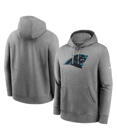 Men's Heathered Gray Carolina Panthers Rewind Club Fleece Pullover Hoodie $41.65 Sweatshirt