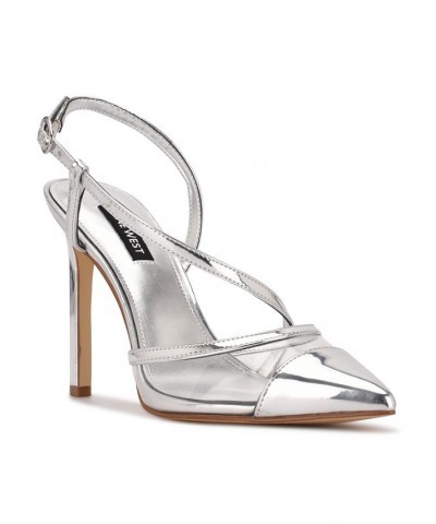 Women's Timie Ankle Strap Pumps Gray $41.58 Shoes