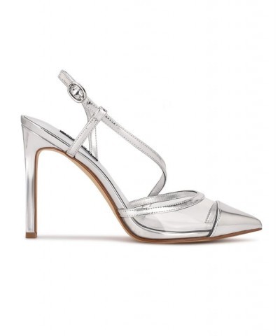 Women's Timie Ankle Strap Pumps Gray $41.58 Shoes