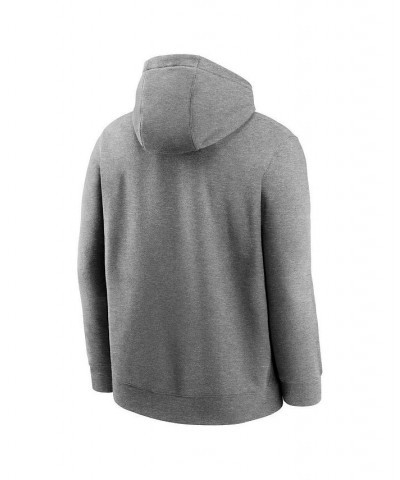 Men's Heathered Gray Carolina Panthers Rewind Club Fleece Pullover Hoodie $41.65 Sweatshirt