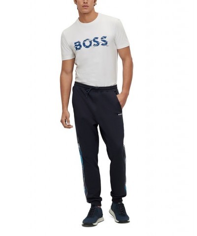 BOSS Men's Stretch-Cotton Graphic Logo Print T-shirt White $35.88 T-Shirts