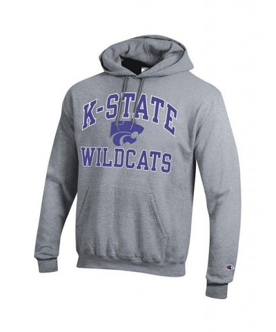 Men's Heather Gray Kansas State Wildcats High Motor Pullover Hoodie $36.39 Sweatshirt