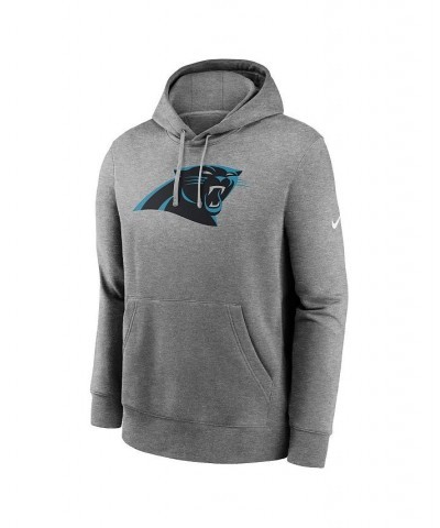 Men's Heathered Gray Carolina Panthers Rewind Club Fleece Pullover Hoodie $41.65 Sweatshirt