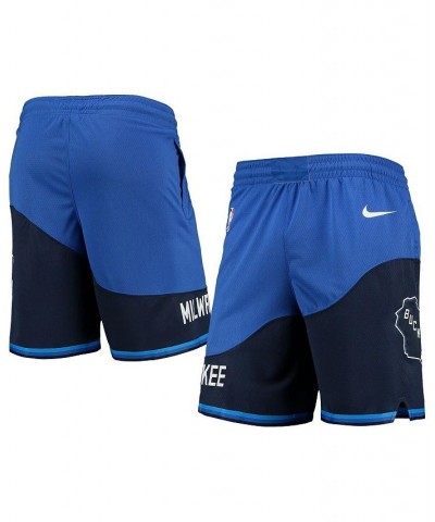 Men's Blue Milwaukee Bucks 2020/21 City Edition Swingman Shorts $42.30 Shorts