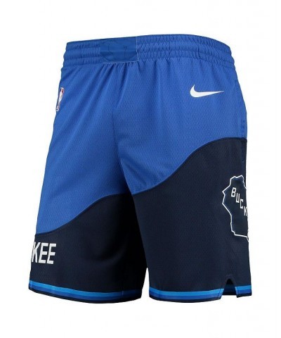 Men's Blue Milwaukee Bucks 2020/21 City Edition Swingman Shorts $42.30 Shorts