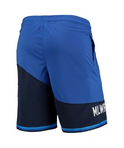 Men's Blue Milwaukee Bucks 2020/21 City Edition Swingman Shorts $42.30 Shorts