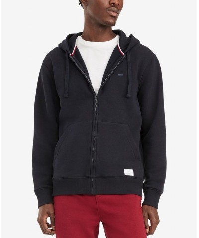 Men's New Essentials Full Zip Hoodie Blue $35.55 Sweatshirt