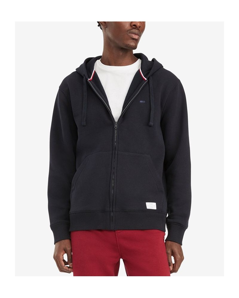 Men's New Essentials Full Zip Hoodie Blue $35.55 Sweatshirt