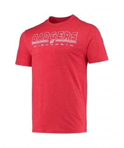 Men's Heathered Charcoal, Red Wisconsin Badgers Meter T-shirt and Pants Sleep Set $29.40 Pajama